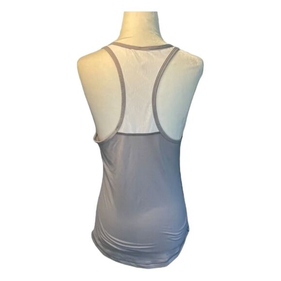 Lucy Activewear Tank Top Gray White Mesh Back Panel Sleeveless Pull-Over M - Picture 3 of 7
